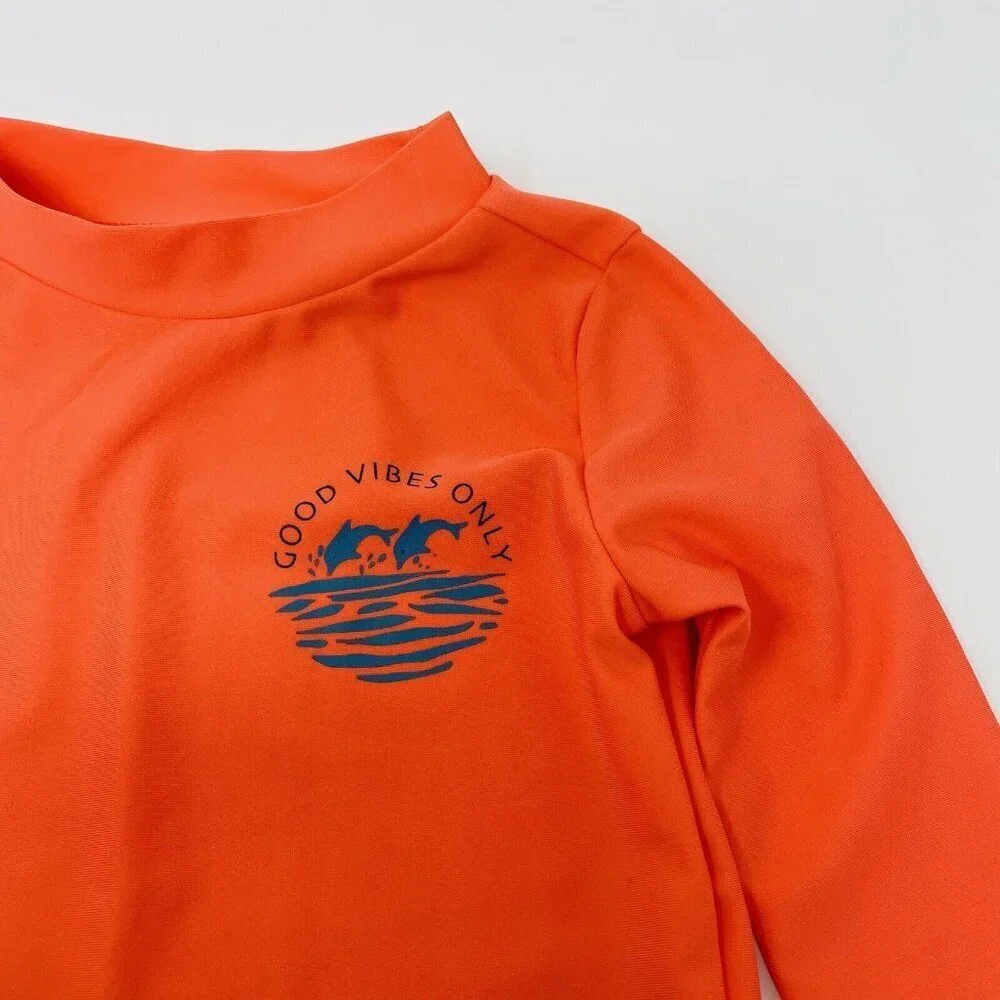 Carters Just One You Baby Boys Size 6 Months Long Sleeve Swim Rash Guard Top 831
